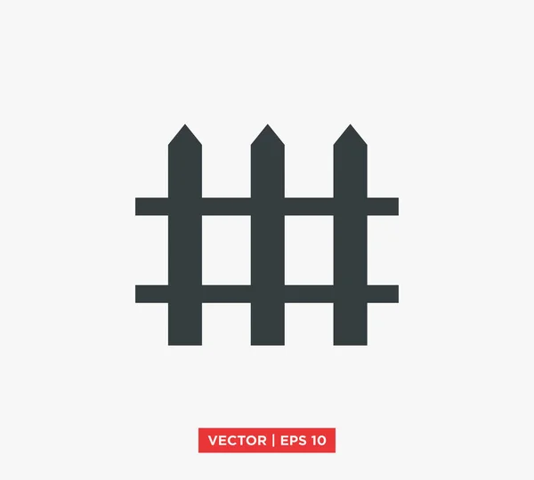 Zaun Symbol Vektor Illustration — Stockvektor