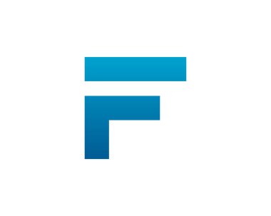Mektup F Logo Şablon Tasarım Vektör İllüstrasyon