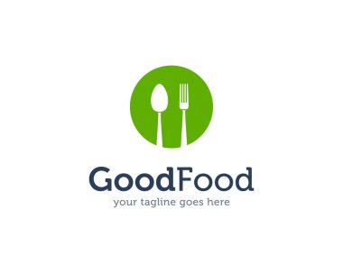 İyi Gıda Kaşık Çatal Bıçak Logo Simge Vektör