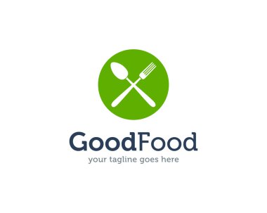 İyi Gıda Kaşık Çatal Bıçak Logo Simge Vektör