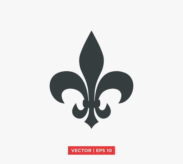 Fleur De Lis Heraldic Symbol Icon Vektör Çizimi