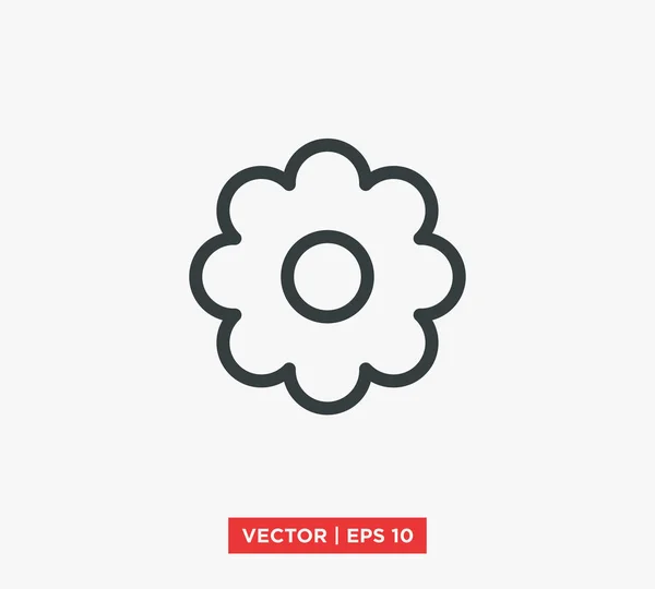 Icono de la hoja de flores Vector Ilustración — Vector de stock