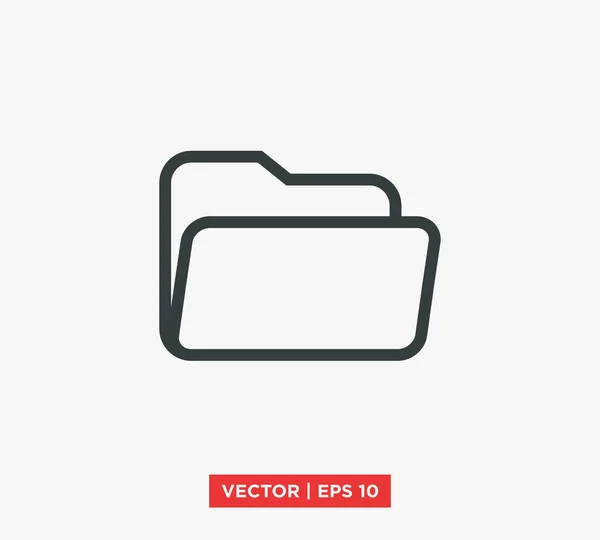 Illustration vectorielle icône dossier — Image vectorielle
