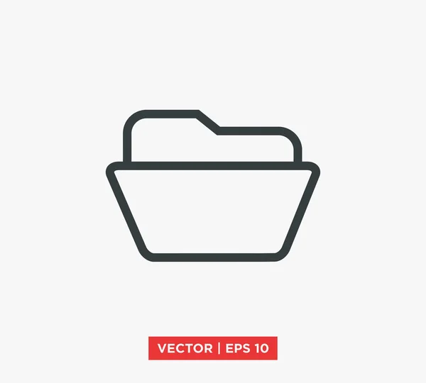 Icono de la carpeta vector ilustración — Vector de stock