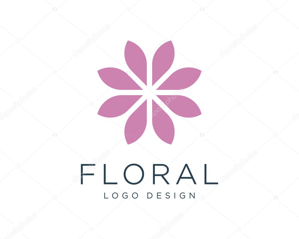 Flower Ornament Logo Vector Illustration