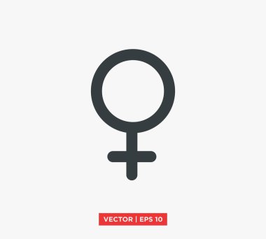 Female cinsiyet sembol simge vektör çizim