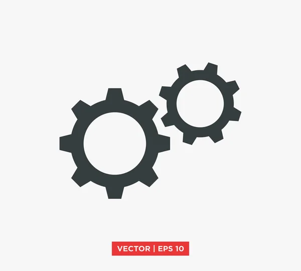 Kugghjuls Inställningar ikon vektor illustration — Stock vektor