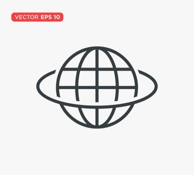 Küresel simge vektör illüstrasyonu