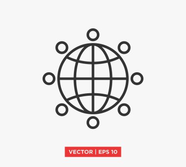 Küresel simge vektör illüstrasyonu
