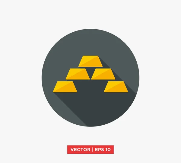 Icono de barras de oro Vector Ilustración — Vector de stock