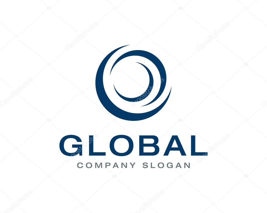 Global Abstract Logo Template Vector