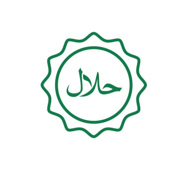Helal Sembol Logo Simge Vektör Çizimi