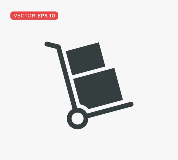 Hand Box Warenkorb Symbol Vektor Illustration — Stockvektor
