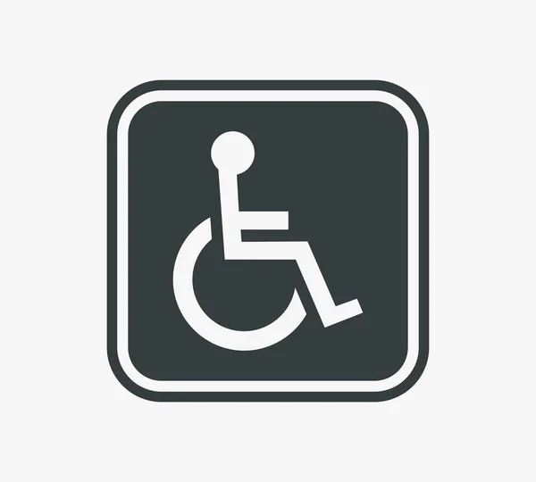 Illustrazione vettoriale dell'icona del simbolo disabili Handicap — Vettoriale Stock