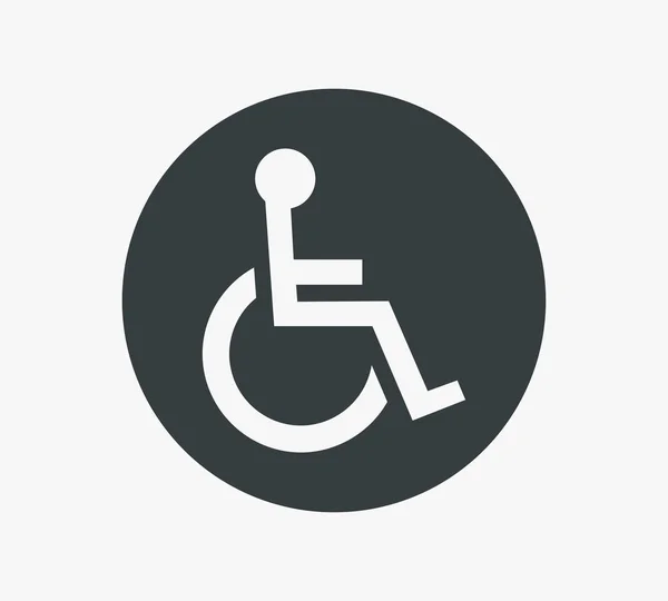 Illustration vectorielle d'icône de symbole de handicap handicapé — Image vectorielle