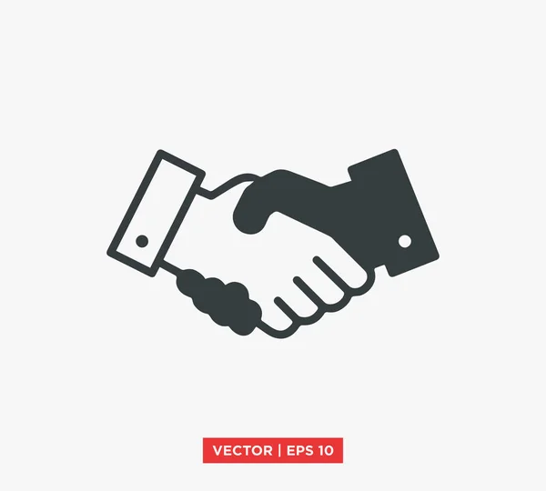 Handshake serce ikona wektor ilustracja — Wektor stockowy