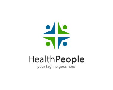 Sağlık İnsanlar Logo Simge Vektör