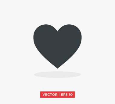 kalp aşk simge vektör çizim