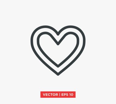 kalp aşk simge vektör çizim