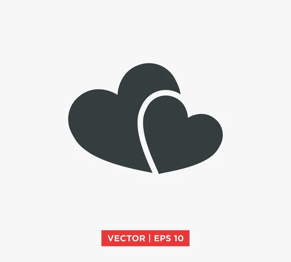 Corazón Icono de amor vector ilustración — Vector de stock