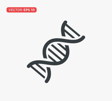DNA sarmal ikonu vektör illüstrasyonu