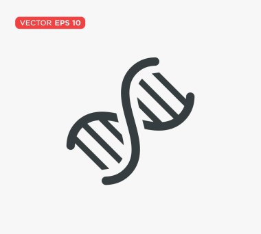 DNA sarmal ikonu vektör illüstrasyonu