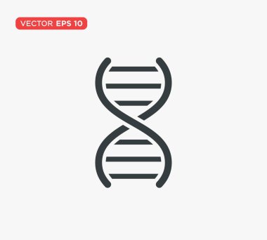 DNA sarmal ikonu vektör illüstrasyonu