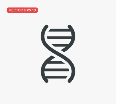 DNA sarmal ikonu vektör illüstrasyonu