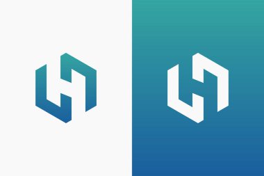 Mektup H Logo Şablon Tasarım Vektör İllüstrasyon