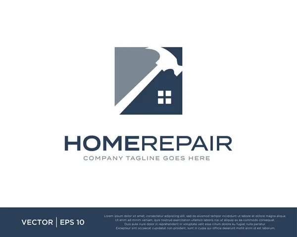 Home Repair Build Logo Icon Vector — Stock Vector