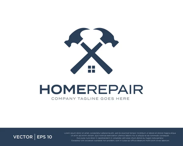 Home Repair Build Logo Icon Vector — Stock Vector