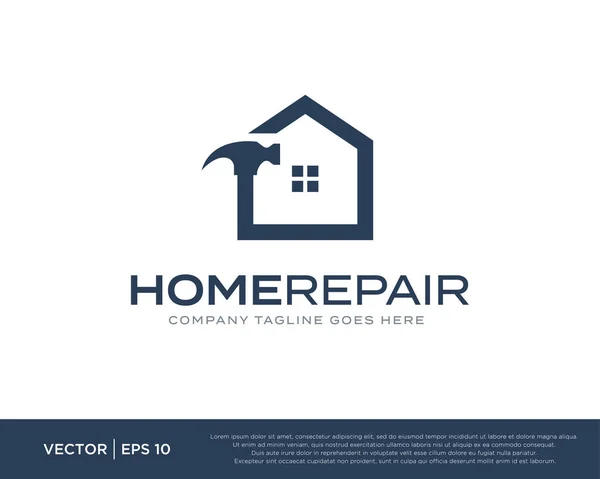 Home Repair Build Logo Icon Vector — Stock Vector