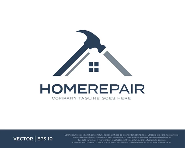 Home Repair Build Logo Icon Vector — Stock Vector