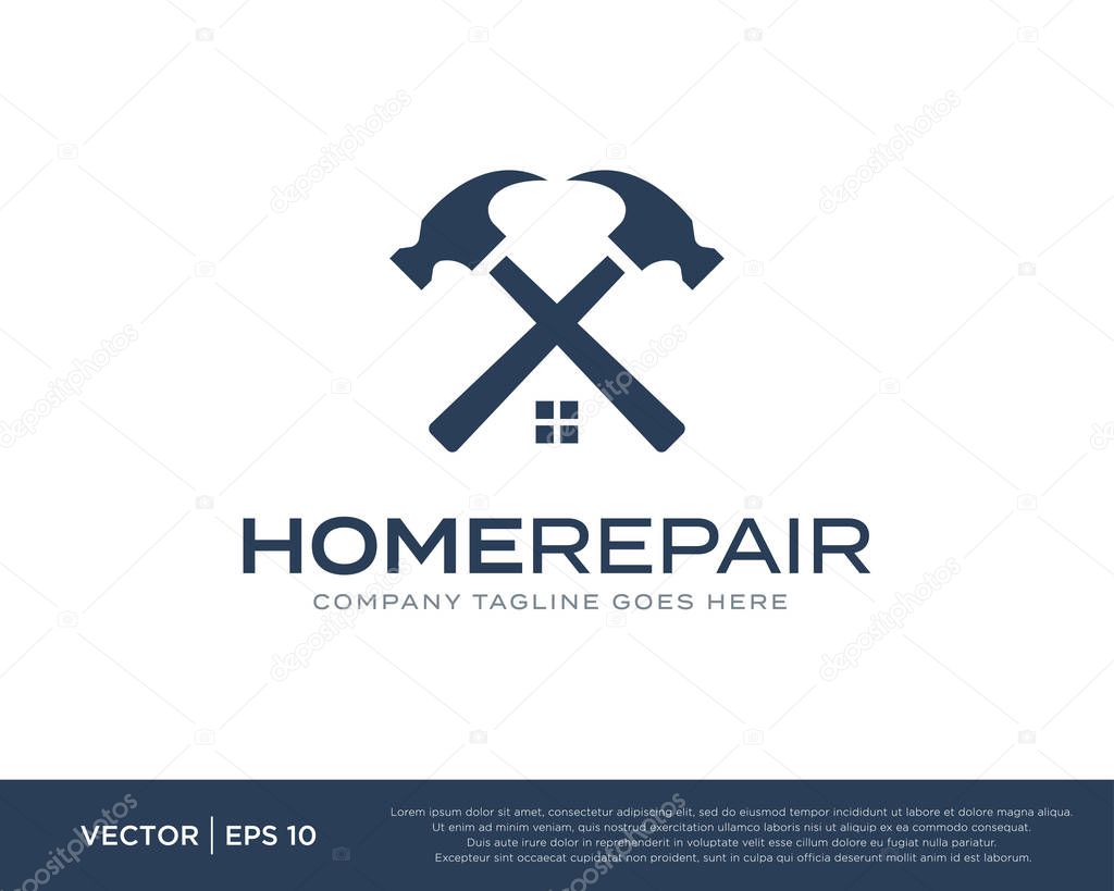 Home Repair Build Logo Icon Vector