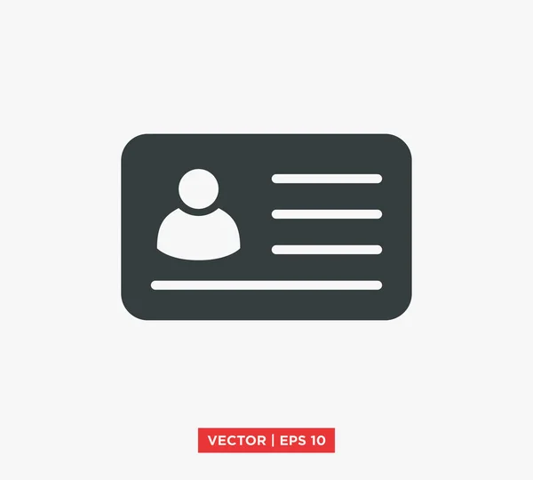 Tarjeta de identificación icono vector ilustración — Vector de stock