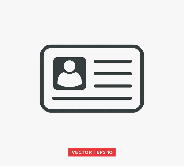 Tarjeta de identificación icono vector ilustración — Vector de stock