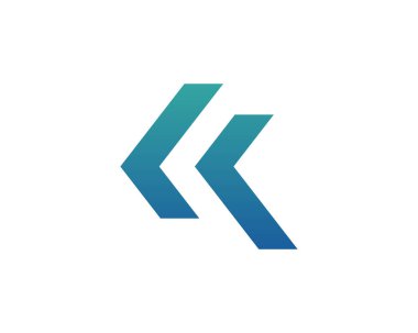 K Harfi Logo Simgesi Vektörü