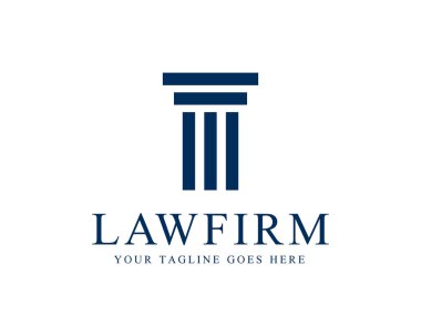 Hukuk Firması Ayağı Logo Şablon Vektörü