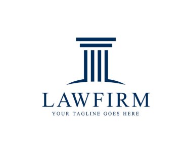 Hukuk Firması Ayağı Logo Şablon Vektörü