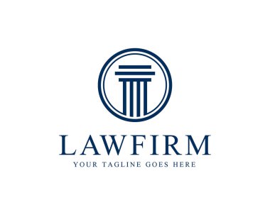 Hukuk Firması Ayağı Logo Şablon Vektörü