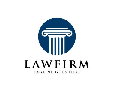 Hukuk Firması Ayağı Logo Şablon Vektörü