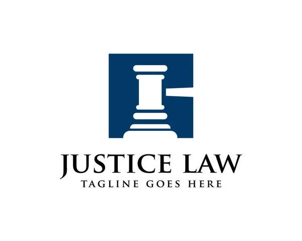 Adalet Hukuk Gavel Logo Şablon Vektör