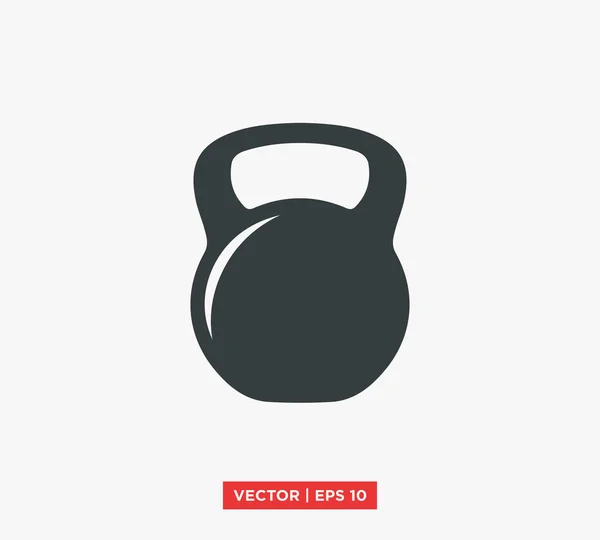Kettlebell ikon vektör çizimi