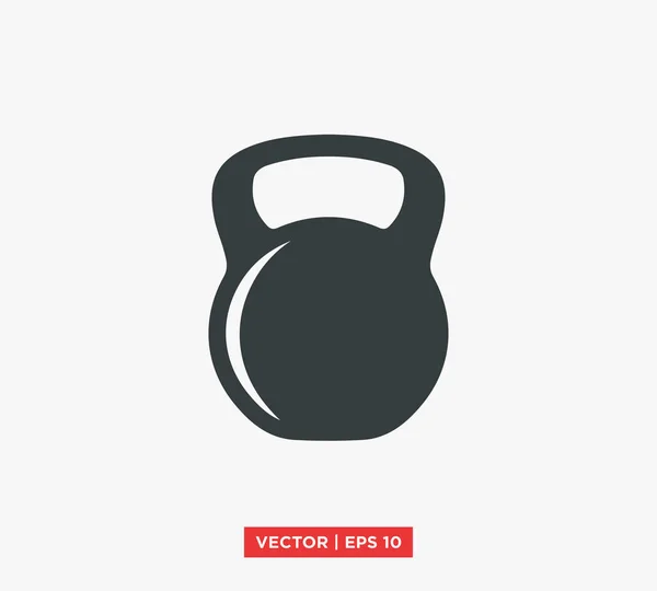 Kettlebell icône vectoriel illustration — Image vectorielle