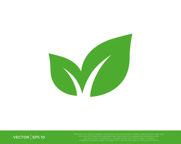 Liść kwiatowy logo ikona wektor — Wektor stockowy