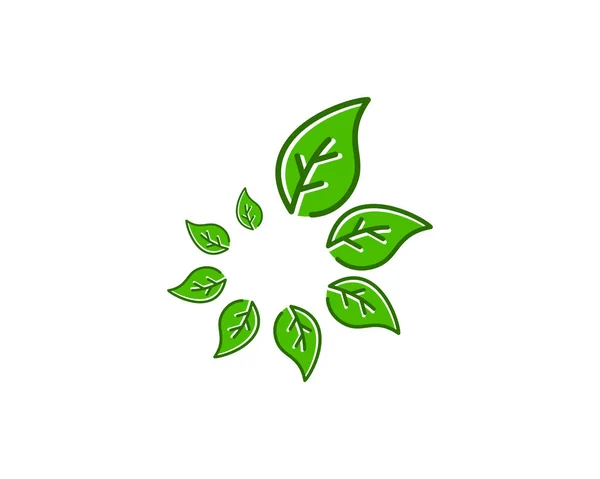 Naturalne liść logo ikona wektor — Wektor stockowy