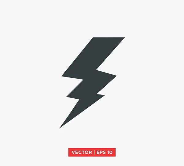 Illustrazione vettoriale icona elettrica fulmine — Vettoriale Stock
