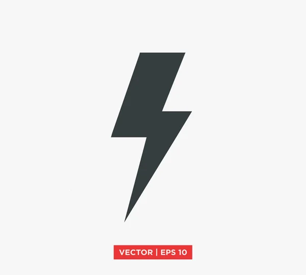 Blitz elektrische Ikone Vektor Illustration — Stockvektor