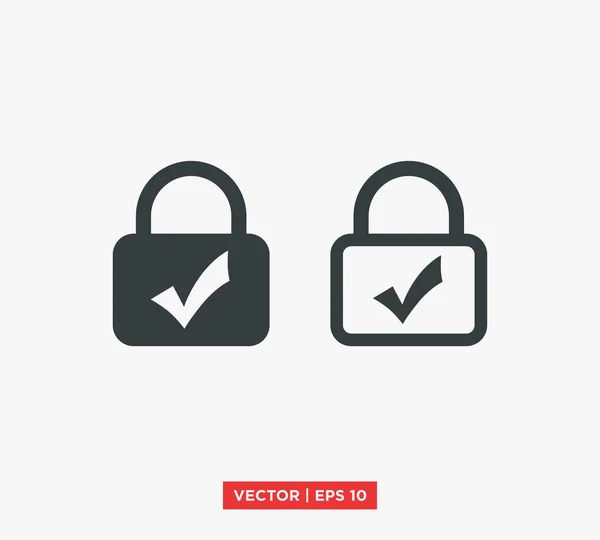 Icono de candado vector ilustración — Vector de stock