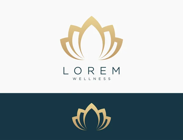 Lotus Logosu Simgesi Vektör İllüstrasyonu